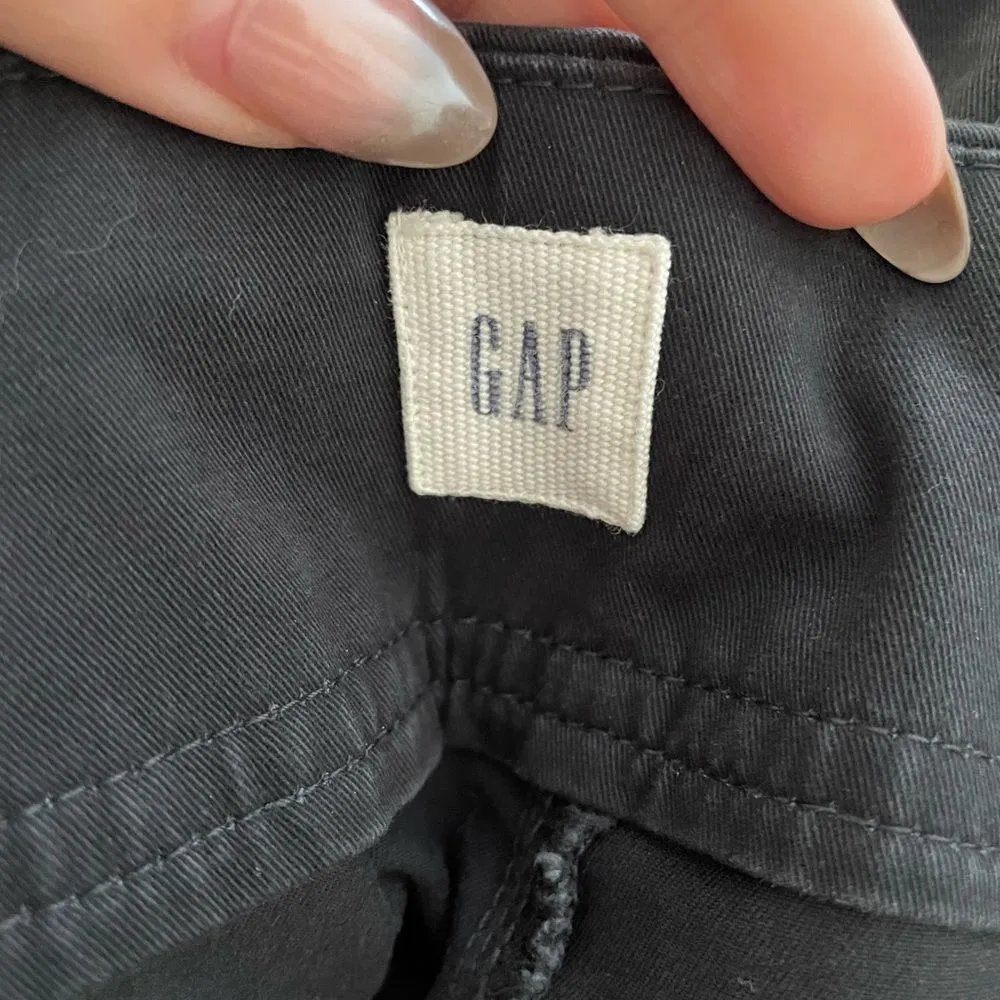 GAP Lace Up High Rise Wide Leg Crop Pants Black Size‎ 8 NEW - Image 5