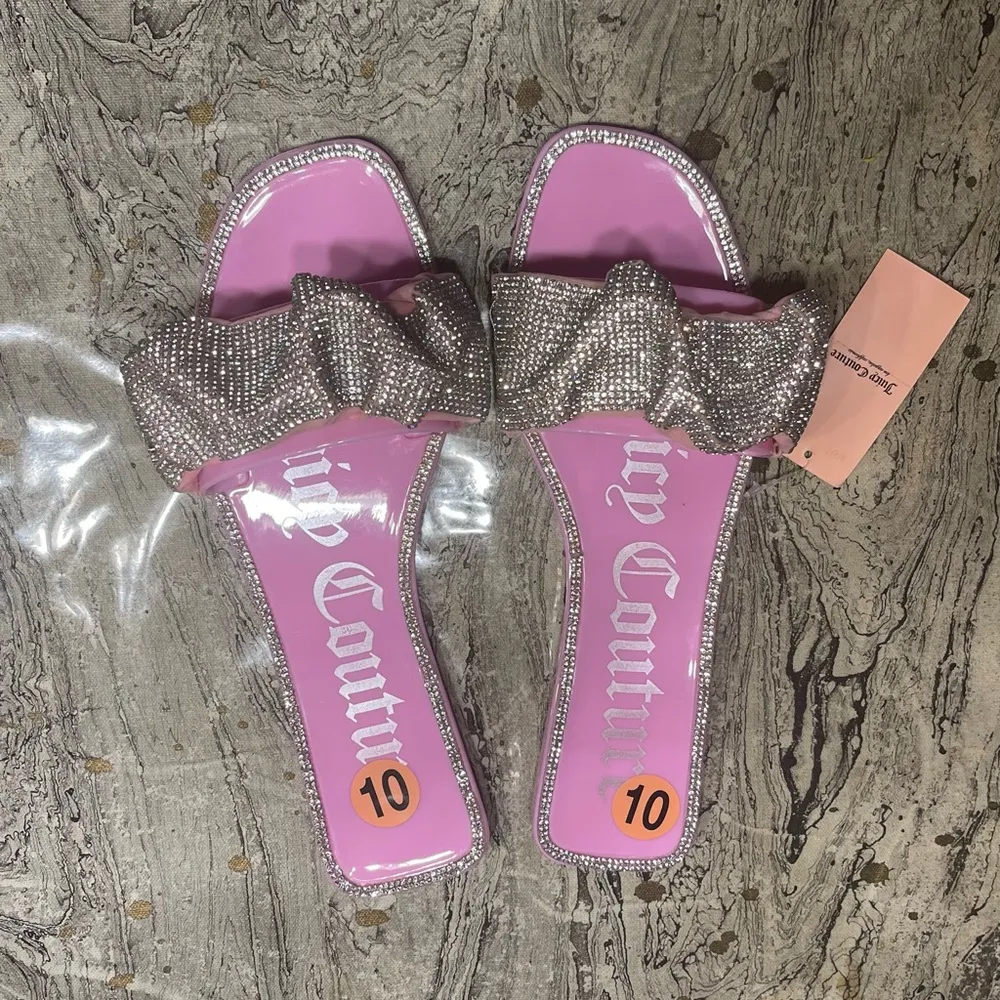 New Juicy Couture Pink Sparkly 
slide sandals
Size 10
Other sizes available - Image 4