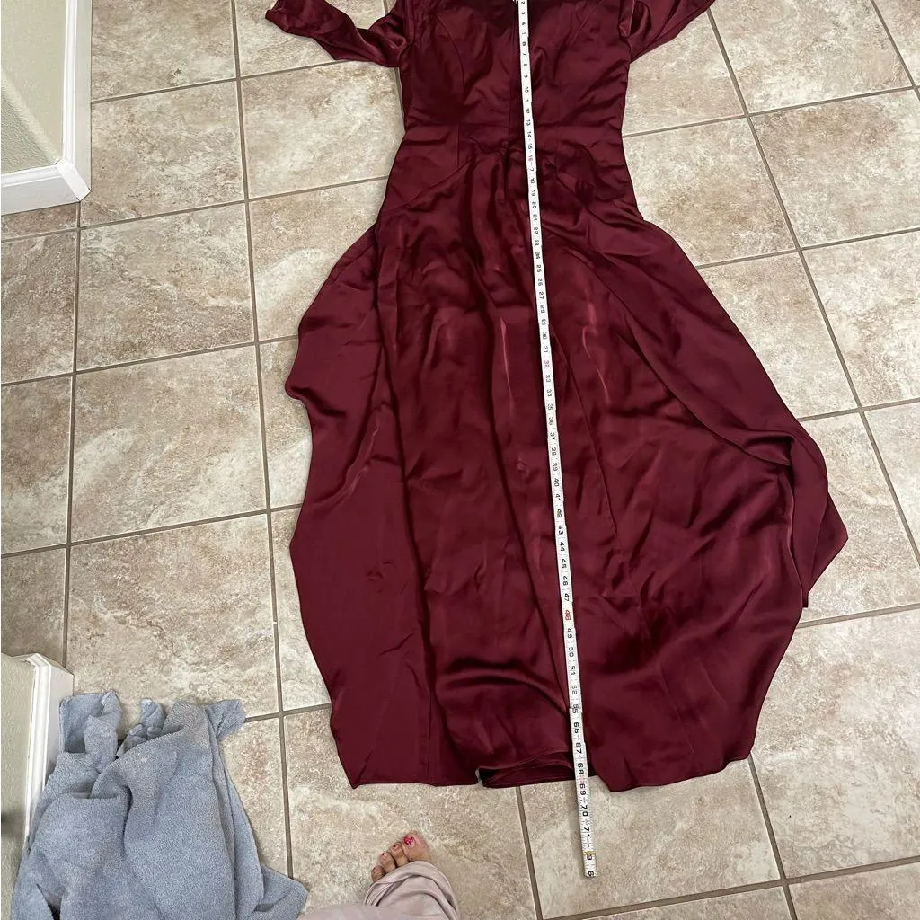 NWT Christina Wu Jumpsuit in‎ satin with V - Image 8