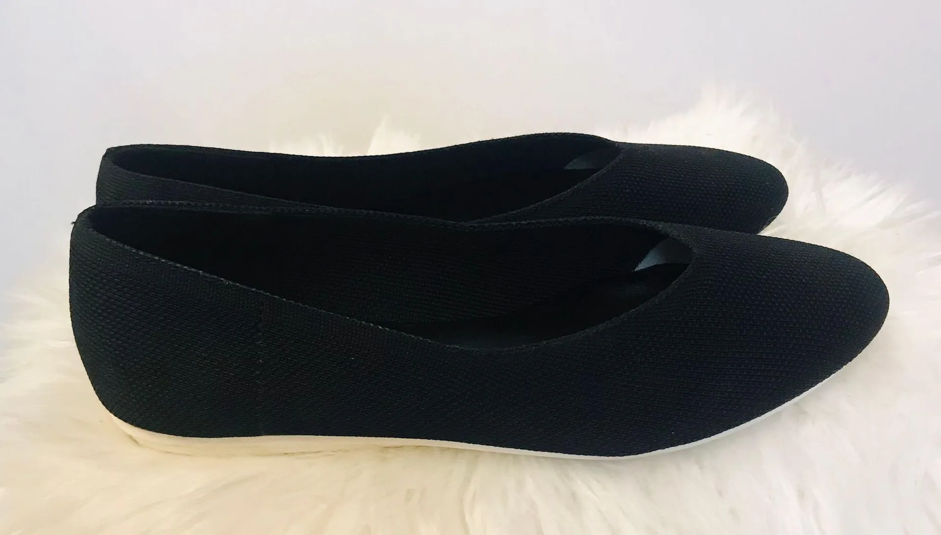Black Flats Knit Stretch Sz 6.5 - Image 3
