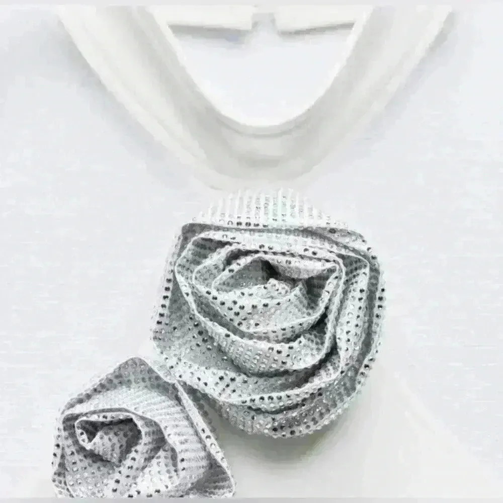 Zara halter neck white top with rhinestones - Image 7