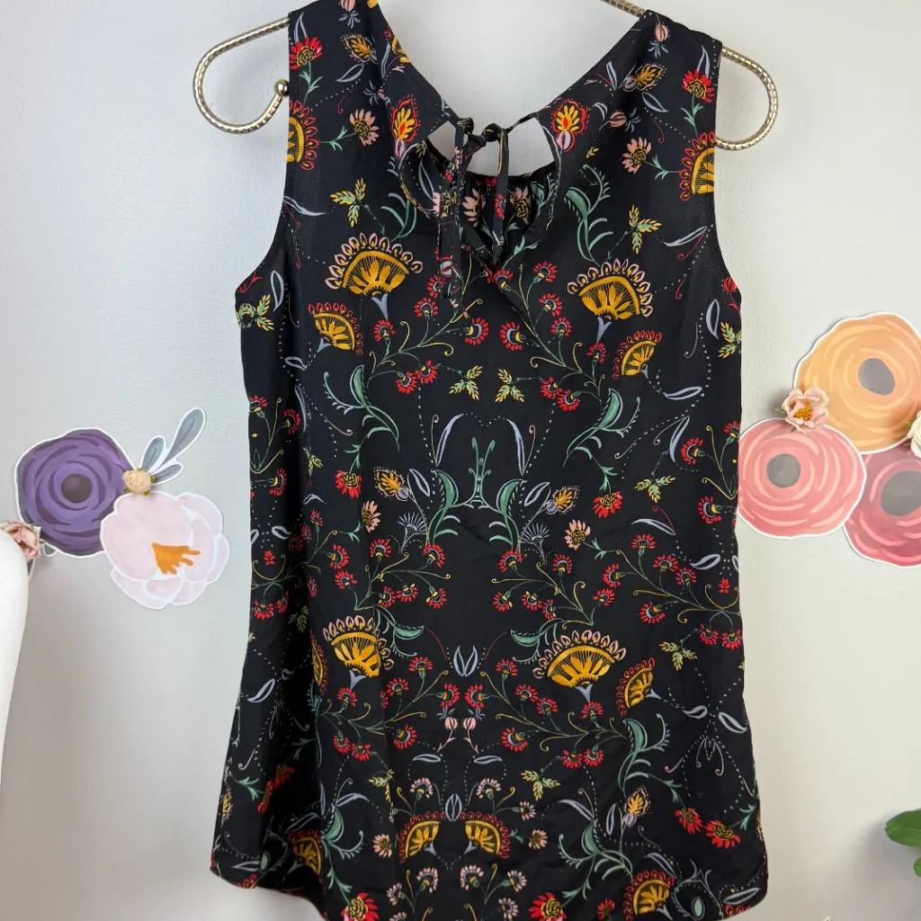 CAbi  Black Floral Legend Sleeveless Blouse - Size - Small - Image 5