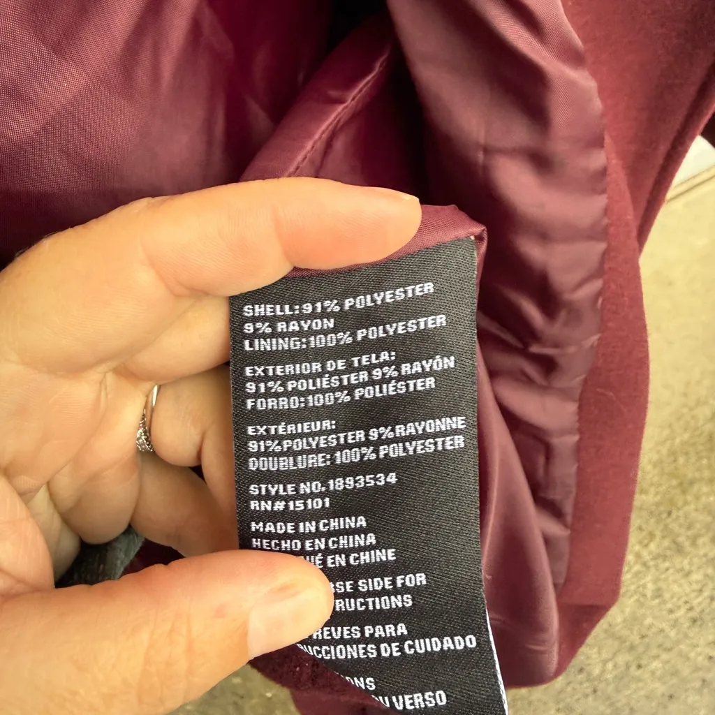 Vince Camuto Deep Red(wine) Trench Coat size XXL - Image 6