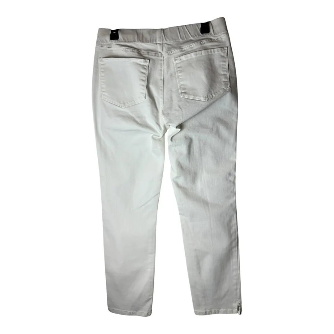 NYDJ Jeans Women 10 White MILLIE Pull On Ankle Skinny Pants Stretch Comfort‎ - Image 2