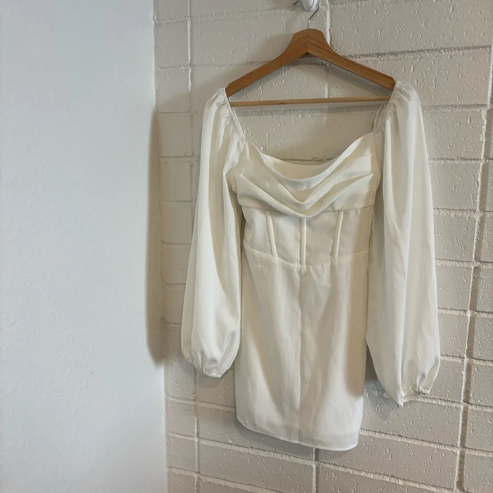 Princess Polly Lillie Long Sleeve Mini Dress in white - Image 2