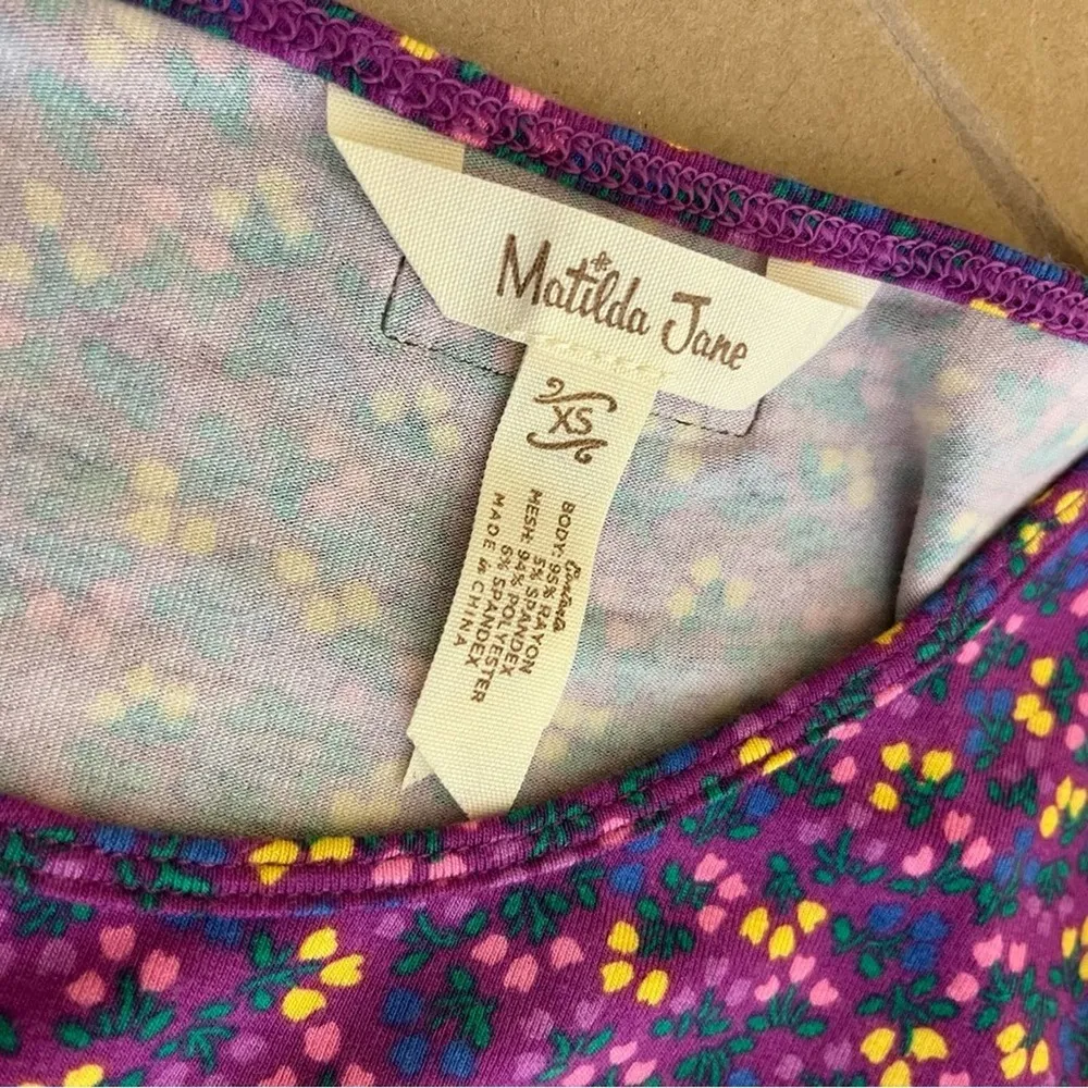 Matilda Jane Purple Floral Swing Top - Image 81