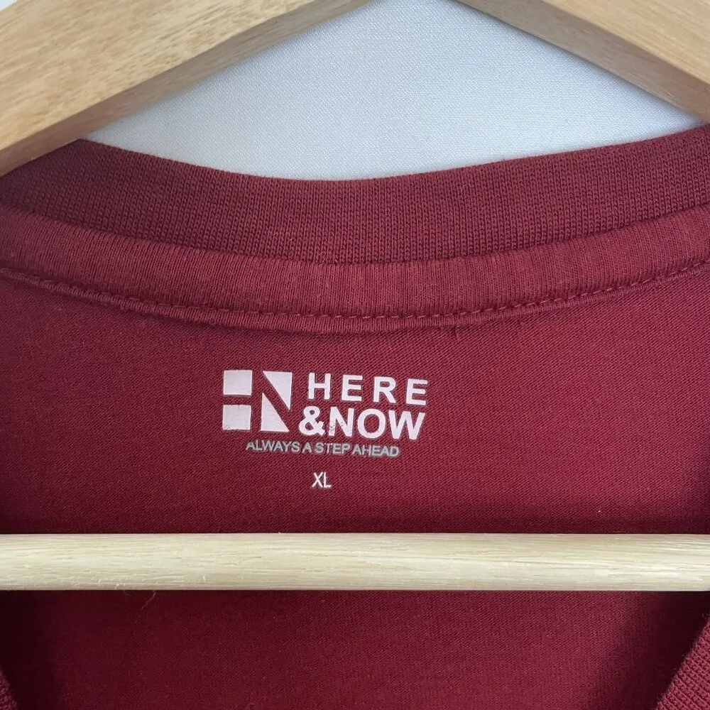 Choose Kindness Here & Now Burgundy Cotton T - Image 4