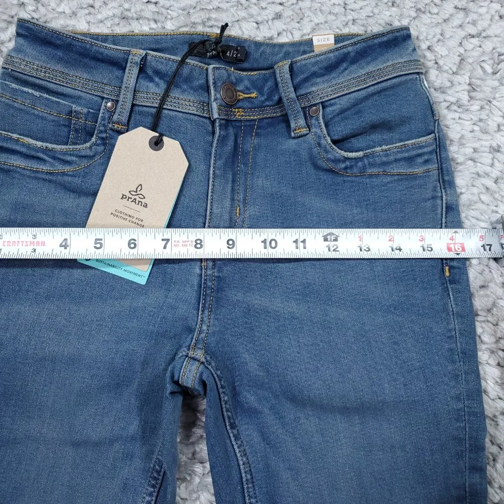 Prana Soma Skinny Jeans Medium Wash Classic Blue Stretch Denim Size 4 27 - Image 10