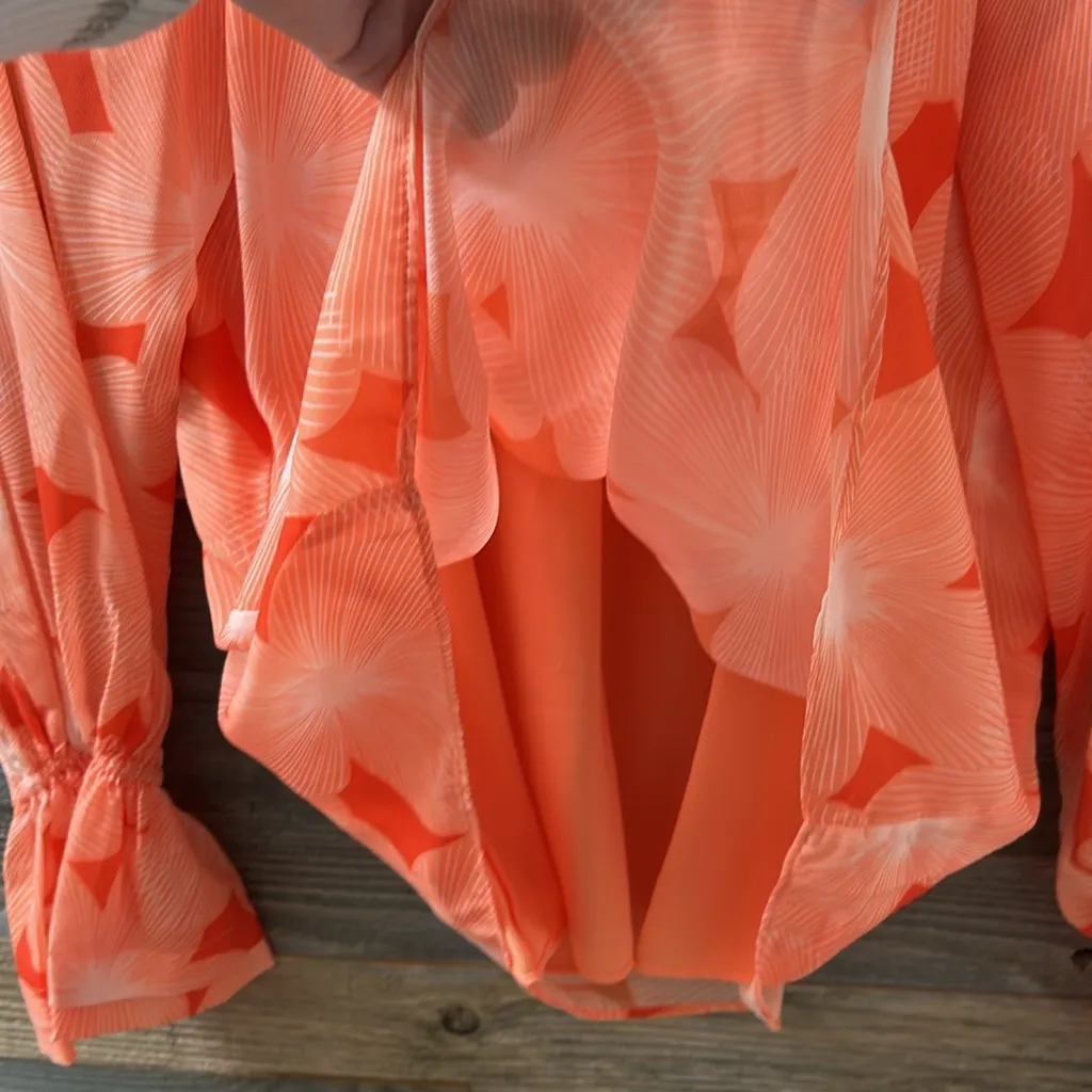 Ramy Brooke Clarke Long Sleeve Top in Color Peaza (Orange) Size XS NWT Orange - Image 5