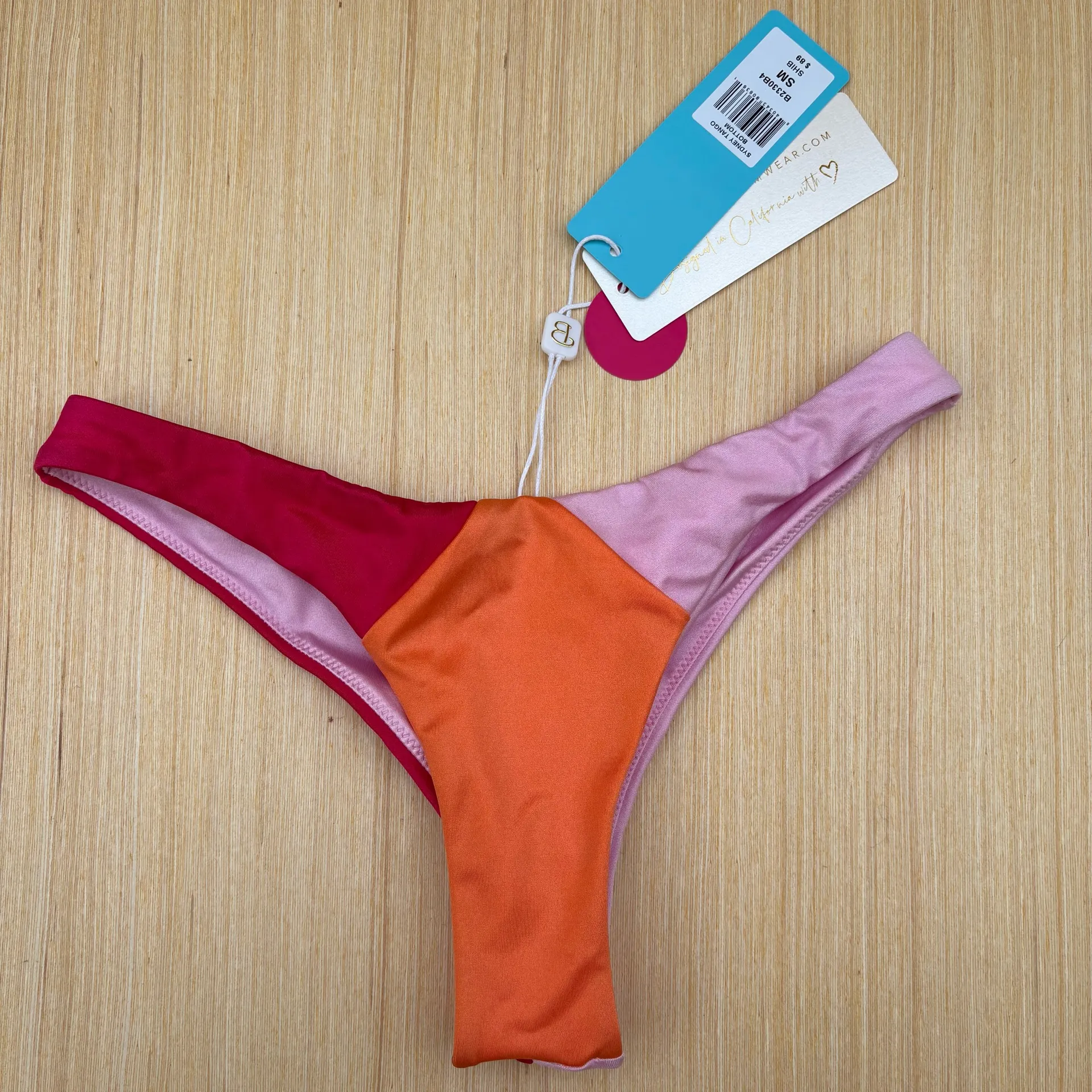 Beach Bunny Lilly Bralette top Naomi micro Sydney Tango bottom sunset hibiscus S - Image 12