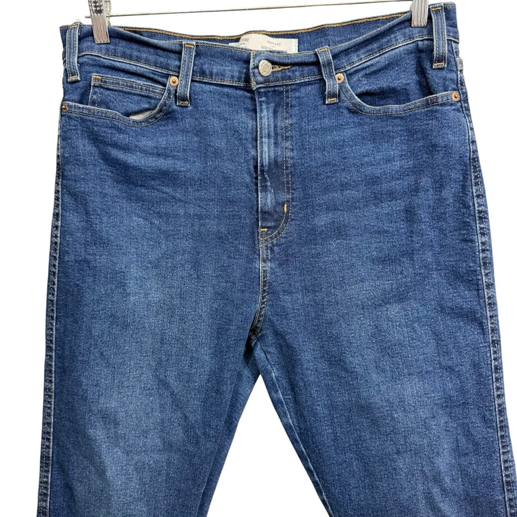 Signature Levi Strauss High Rise Straight Jeans Women’s Size 16 W33 Blue Denim - Image 2