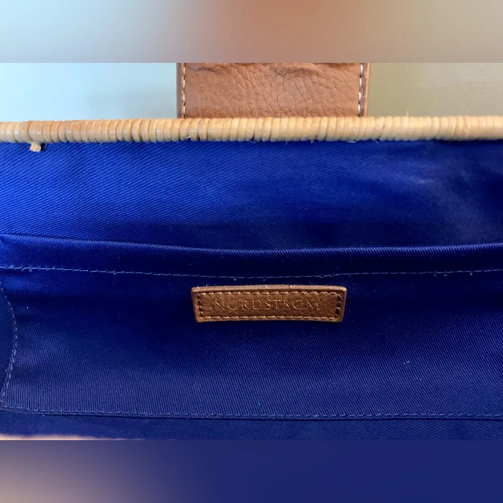 NORDSTROM Woven Clutch Bag Oversized Statement in Natural Multiocolor ~orig $120 - Image 6