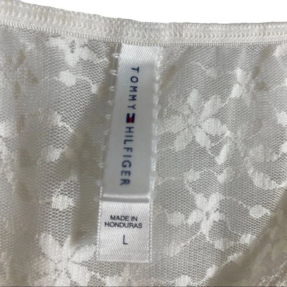 Tommy Hilfiger Ivory Cami Floral Lace Pattern Size L - Image 2