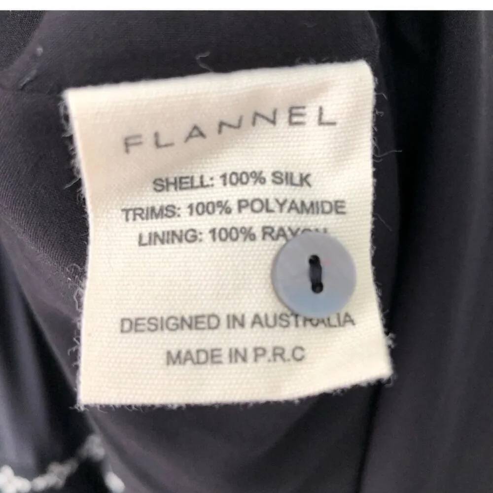 Flannel Australia Montmartre Black Silk Dress Size 0 NWT - Image 7