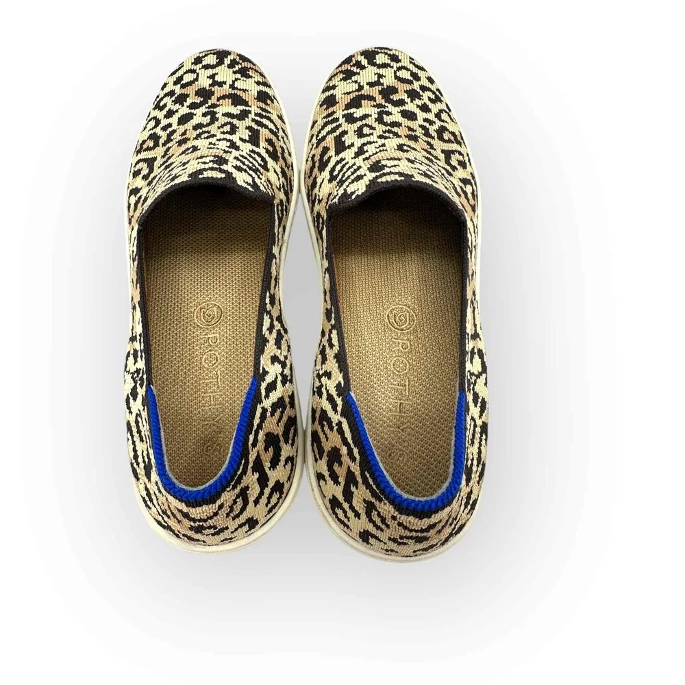 Rothy's Camo Cats Tan Textile Rubber Sole Slip On Sneakers Womens Size 9.5 - Image 6