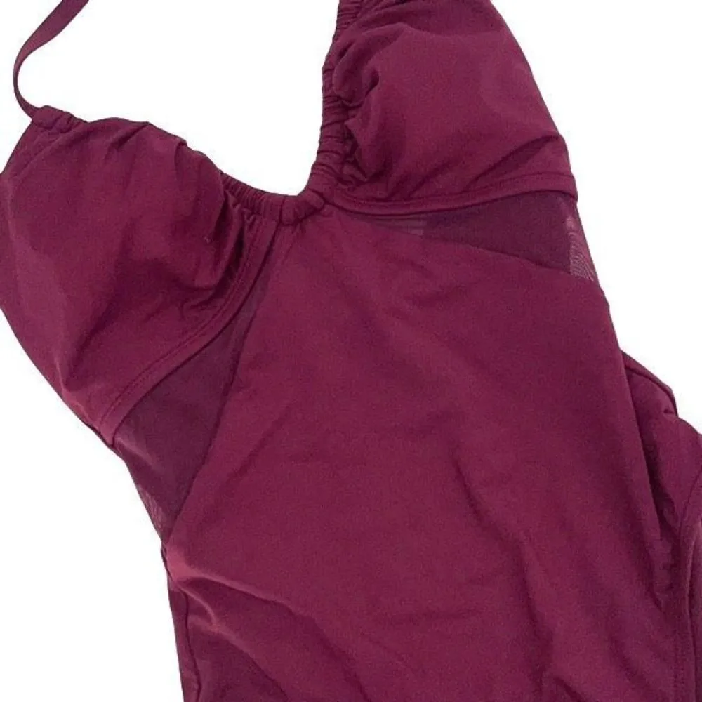 Bleu Rod Beattie Womens Don't Mesh With‎ Me Halter Swimsuit Pomegranate Size 4 - Image 4