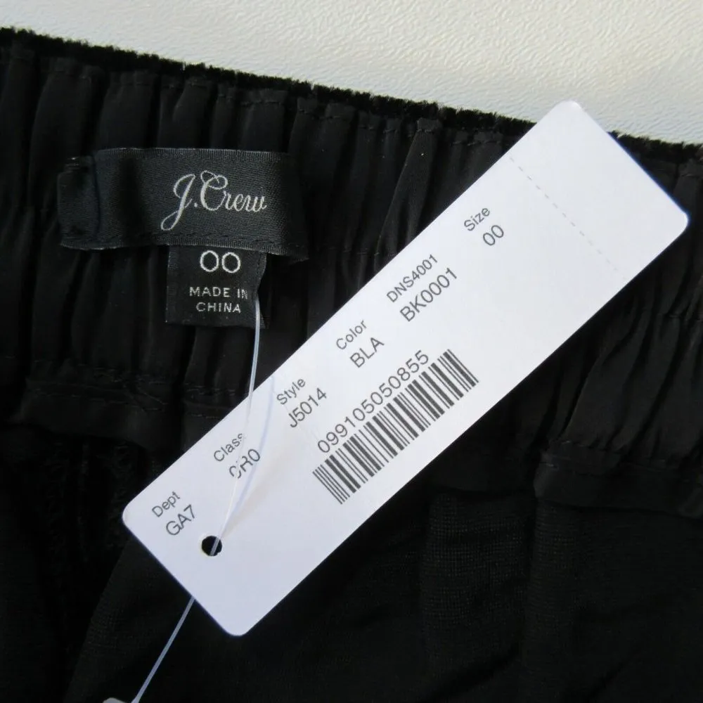 NWT J.Crew Pull-on Easy Pant in Black Velvet Relaxed Ankle Pants 00 $98 - Image 4