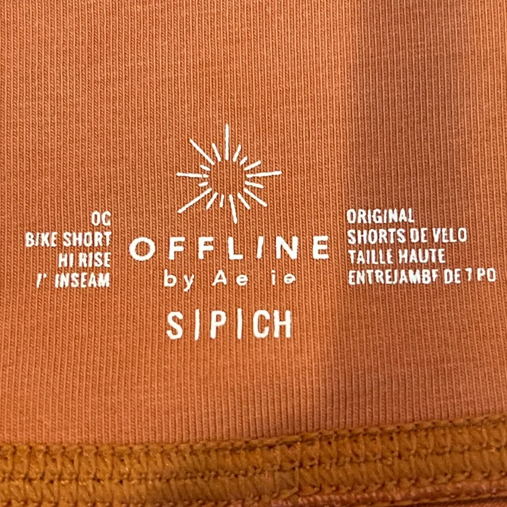 Aerie Offline Size Small‎ OG Bike Short High Rise 7" Inseam Rust Color - Image 2