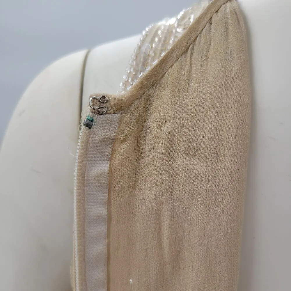 VTG Stephen Yearick Couture Evening Dress 6 Black Nude Silk Sequin Slinky Formal - Image 6