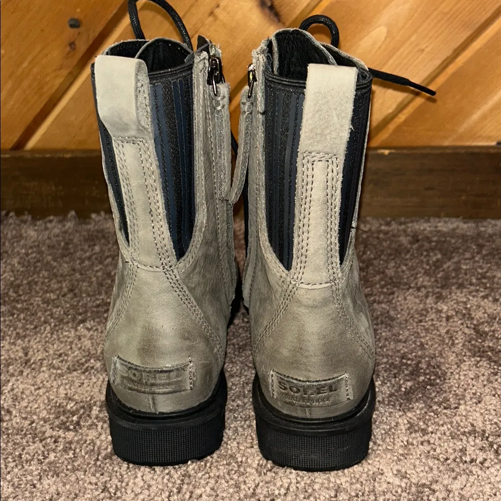 Sorel Phoenix Lace-Up All Weather Winter Combat Boots in Gray Alpine Tundra - Image 8