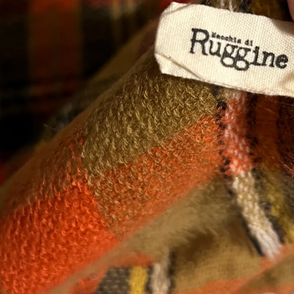 Plaid blanket scarf Orange - Image 4