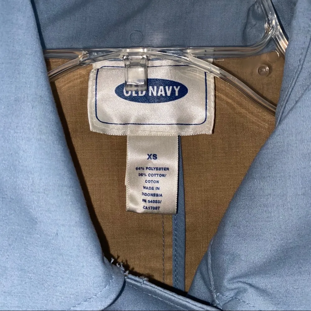 Old Navy Light Blue Pea Coat - Image 3