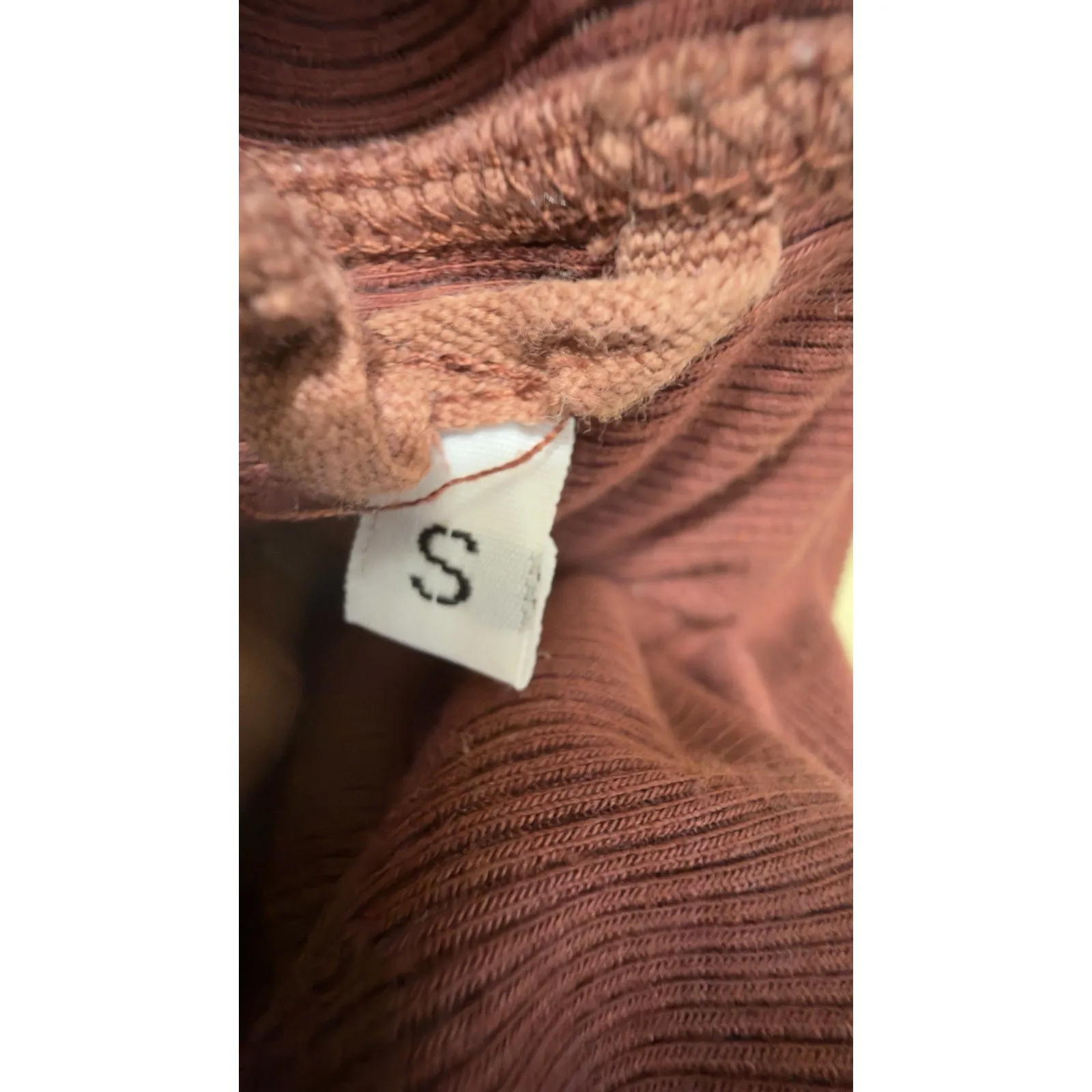 Enza Costa Women’s Ribbed Midi Dress Bodycon, Size S, Color Brown - Image 9