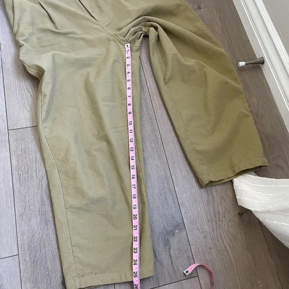 Madewell Moleskin Pleated Balloon Pants in ash green khaki tan - Image 10