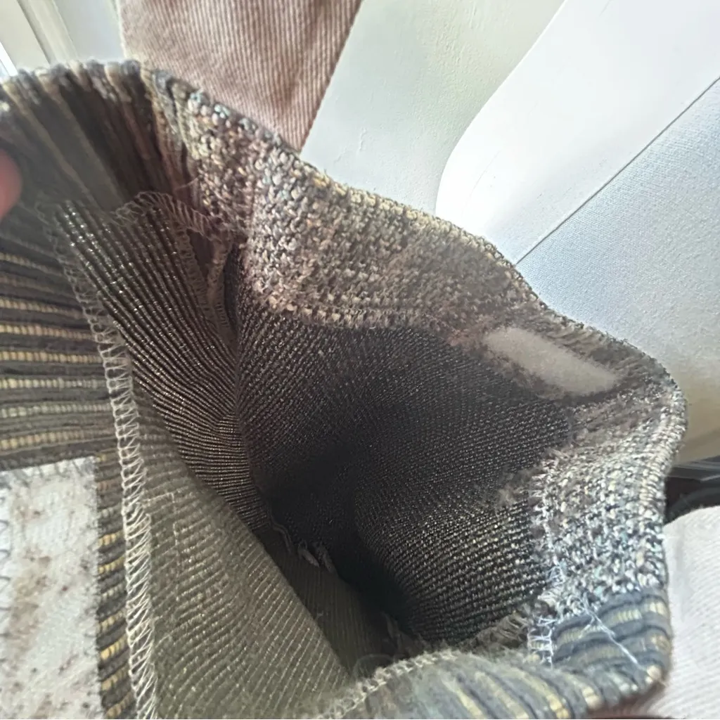 Olive Khaki Corduroy Tote Bag Green - Image 4