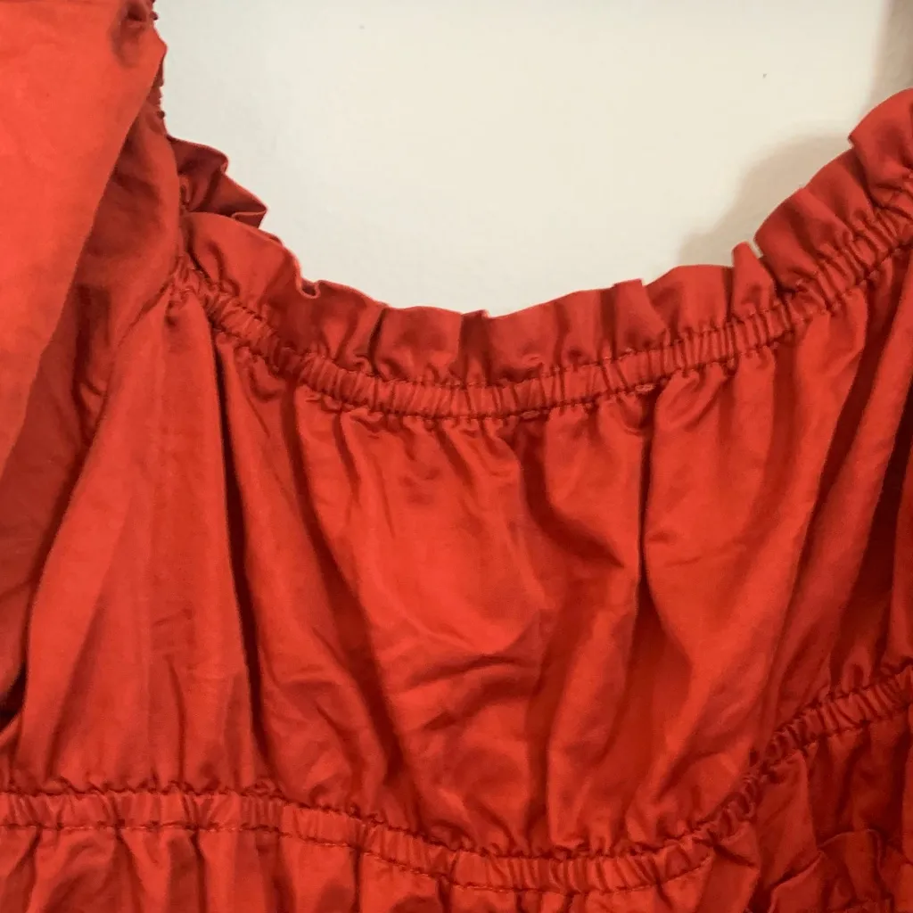 ANTONIO MELANI Red Puff Sleeve Blouse - Image 7