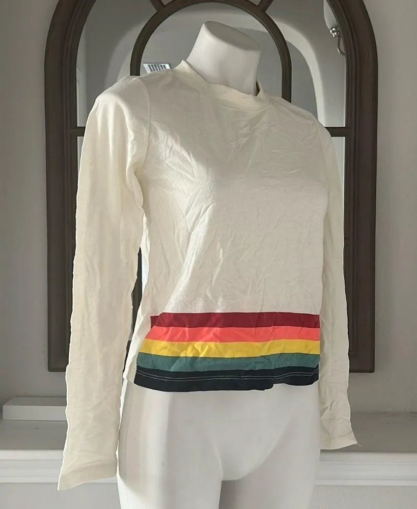 NEW Marine Layer Re-Spun Stripe Long Sleeve T-Shirt, Size S, EXCELLENT! - Image 4