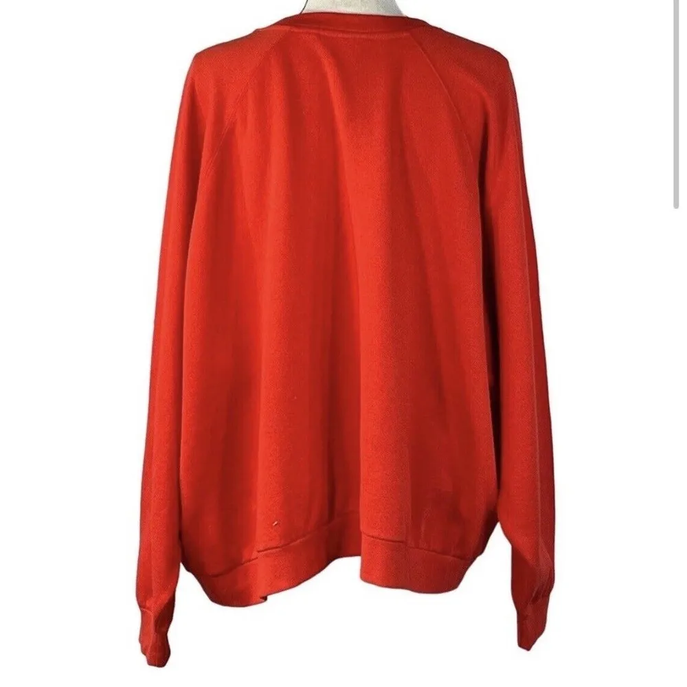 Levi's 1X-Large Sweatshirt Stretch Long Sleeve Red w/ White Logo Womens New - Image 3