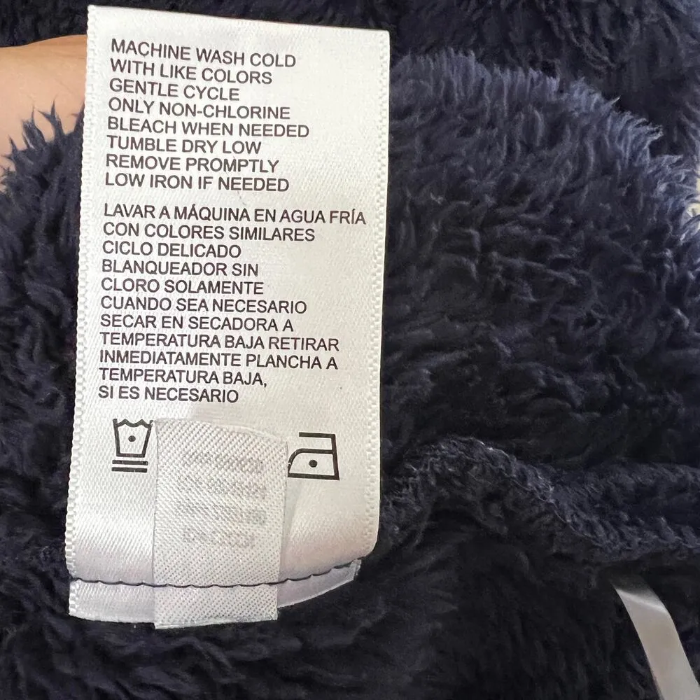 Jane & Bleecker Navy Blue Plush Cozy Mock Neck Pullover Sweater Size M - Image 6