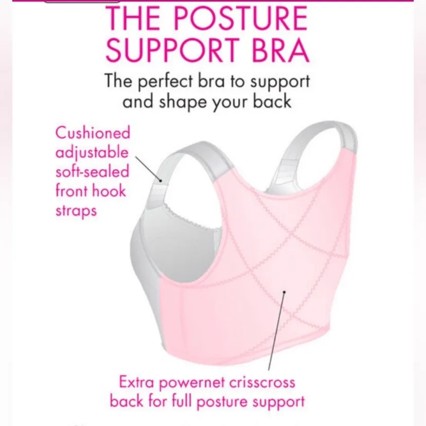 New Womens Front-Close Embroidered Wireless Posture Bra woman within Size 52B - Image 3