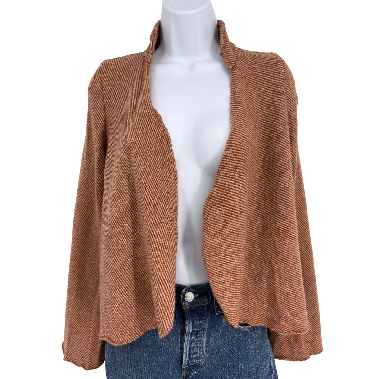 Anthropologie Sparrow Lambswool Cardigan Women Small Hygge Academia Cottage Core Brown - Image 2