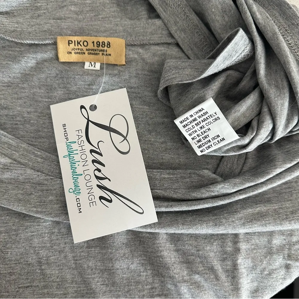 PIKO 1998 | Classic Short Sleeve Piko Tee | Medium Gray - Image 4