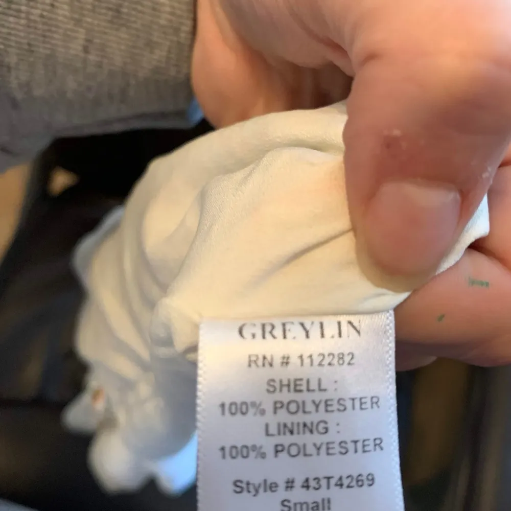 Greylin White Tank Blue Orange Chevron Beading - Image 5