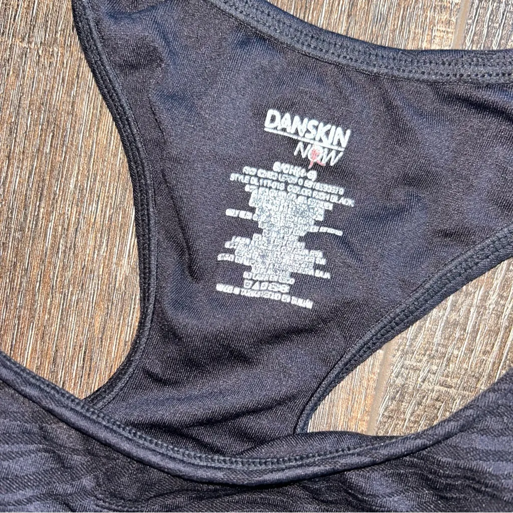 Danskin Black Textured Women's Tank Top Small - Image 2