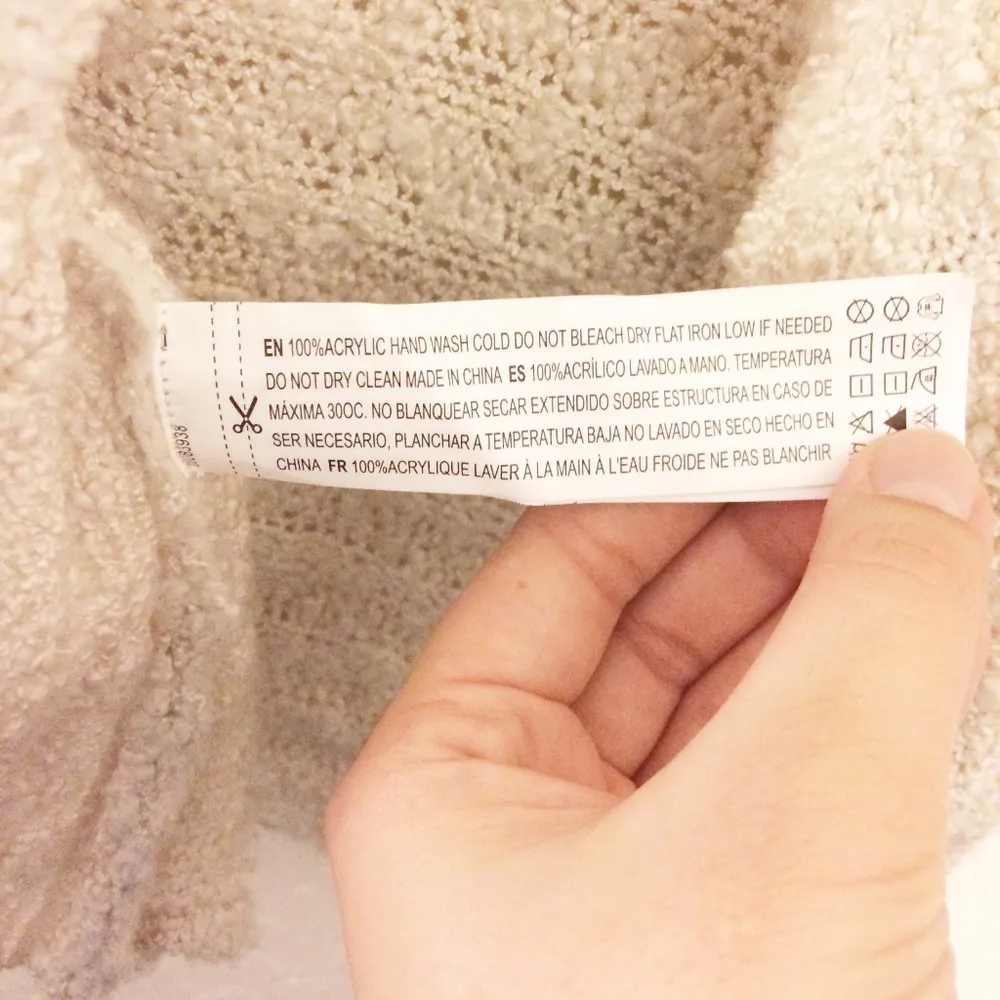 Forever 21 cream-colored slub knit open cardigan, women’s size small - Image 5