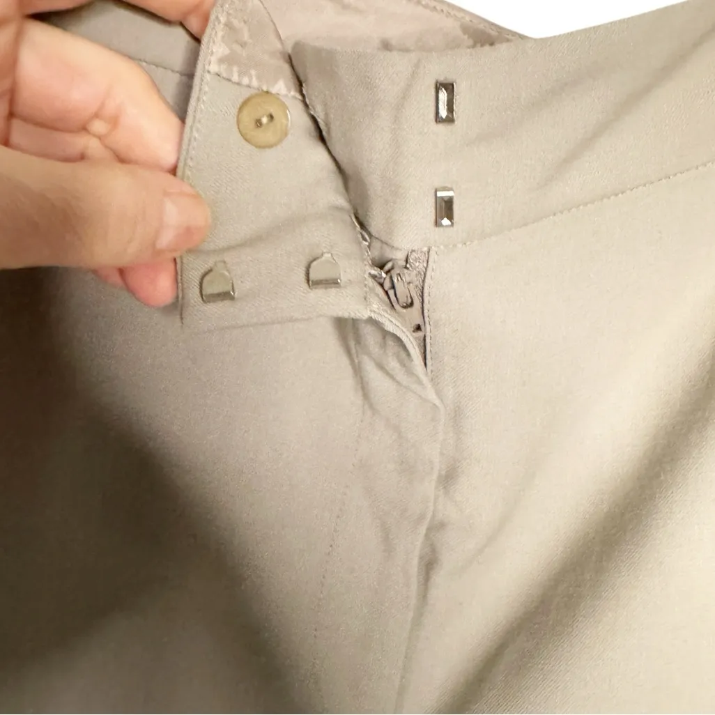 EILEEN FISHER TAN TAUPE WIDE LEG CROPPED PANTS SZ XL - Image 5