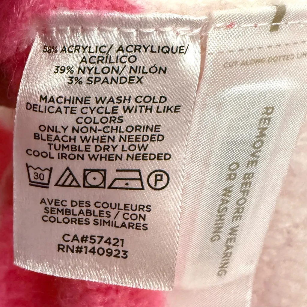 LOFT Striped Textured Sweater Pink Ivory White Size Small NWT - Image 9