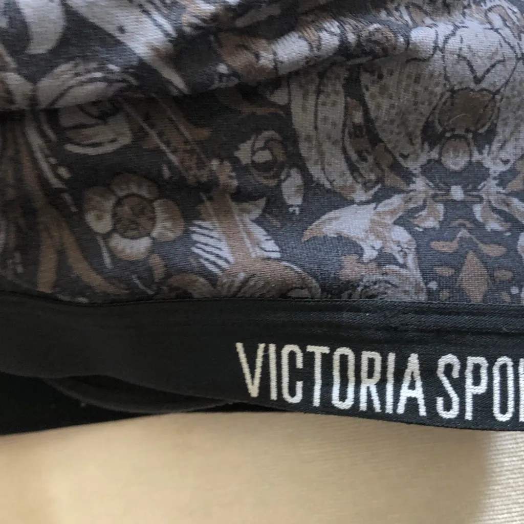 Victoria Sport Black Floral Sports Bra - Image 4