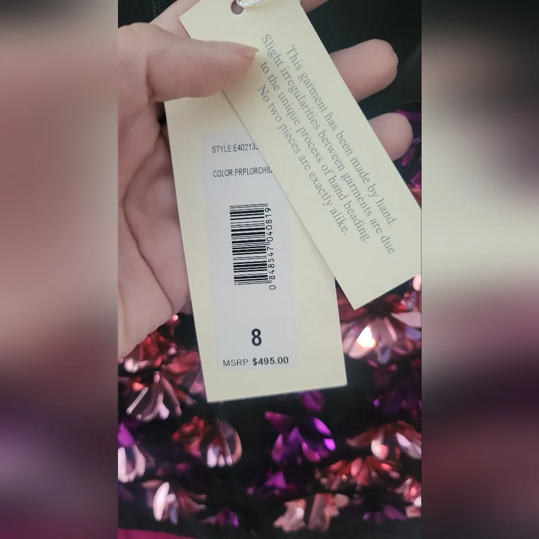 ERIN by Erin Fetherston fuschia and black embellished cocktail dress Size 8 - Image 7