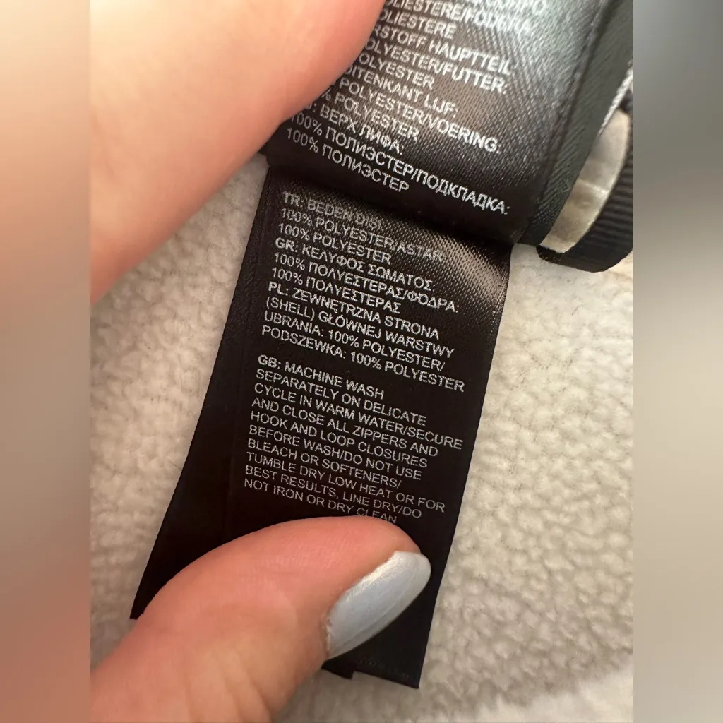 The North Face White And Gray Fleece Jacket - Image 3