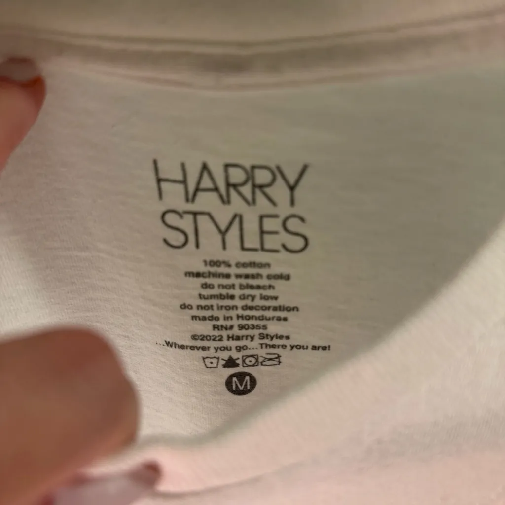 Harry Styles White Long Sleeve Love on Tour 2022 Merch Concert Shirt - Size M - Image 4
