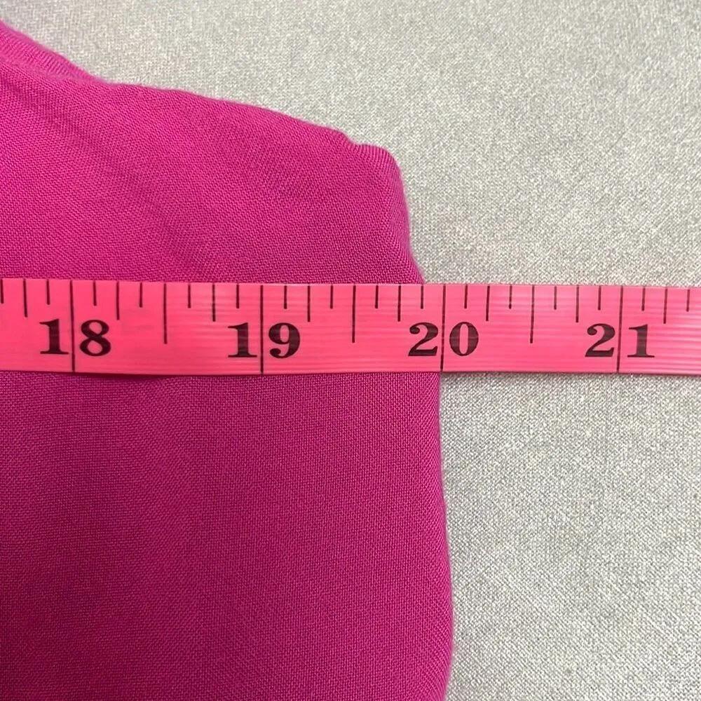 Vince Camuto 1X Plus Hot Pink Sheath Midi Dress Side Slits Summer Beach Resort - Image 12