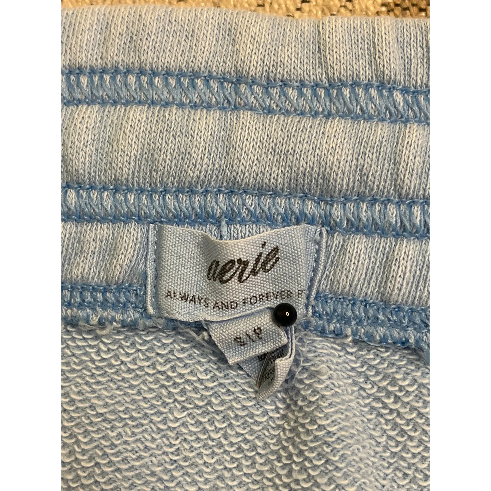 Aerie high waisted cornflower blue relaxed joggers/ sweatpants, size small - Image 4