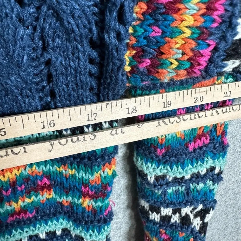 Vintage The Limited Petite Small Womens Sweater Hand Knit Striped Multicolor 90s - Image 6