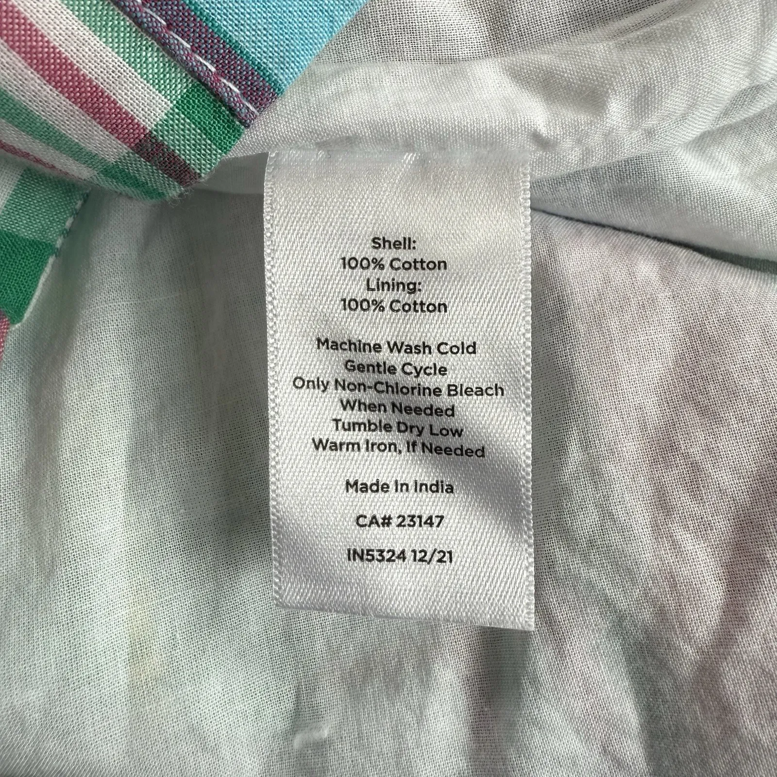 Talbots Madras Plaid Patchwork Skirt Petite P 12 L Cotton Pencil Straight Y2K - Image 3