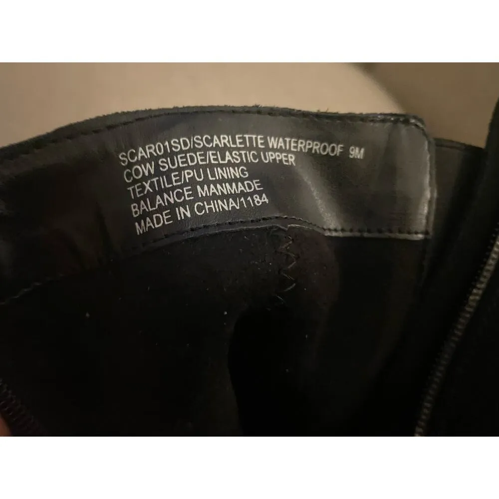 Blondo Sabina Black Suede Leather Waterproof Ankle Booties Boots, S86 - Image 2